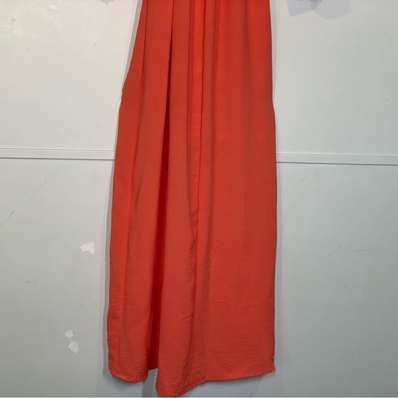 FRAICHE BY J Wrap Front Long Sleeve Dress in Coral - Picture 9 of 13